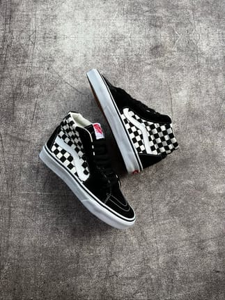 Vans Sk8 Hi OG Checkerboard Black White
