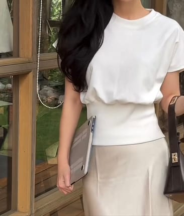 Pearl top - claryn the label white