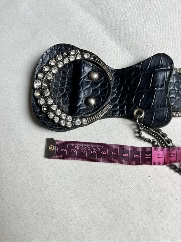 Vintage wide crystall chain belts, foto 7
