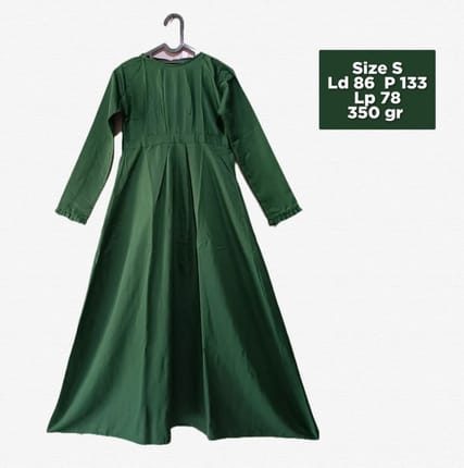 Gamis hijau botol mayung size S