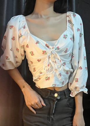 Ruched crop top