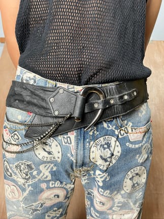 Vintage wide chain belts