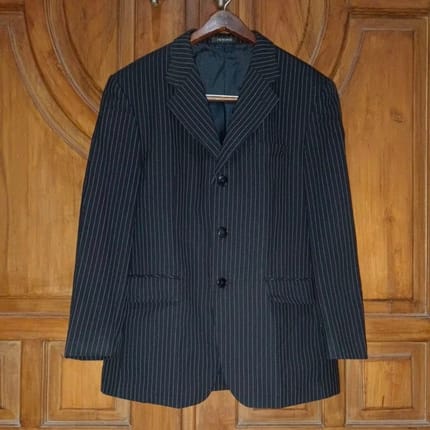 ISSIMO Jas Formal Pria Blue Black Salur Bigsize (Reject)