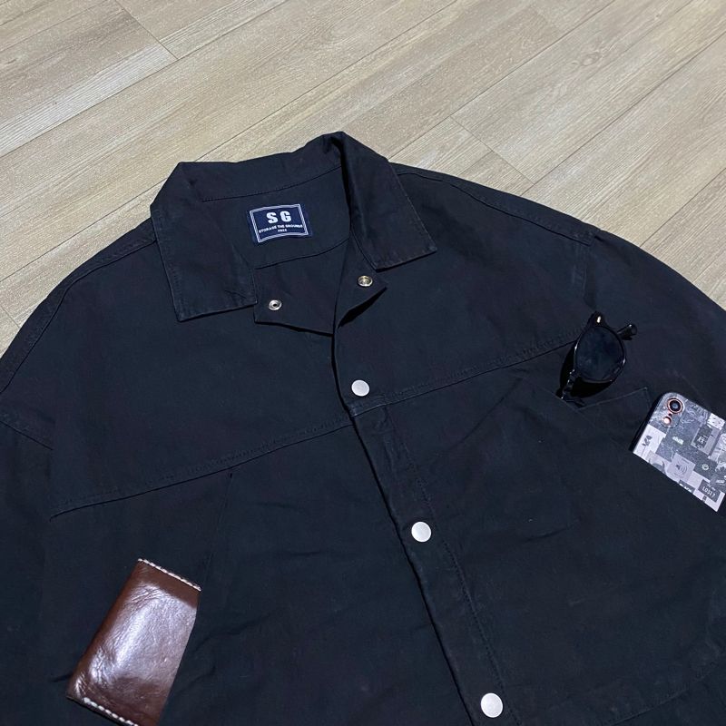 Y2K Casual Harrington jacket Pria black, foto 2