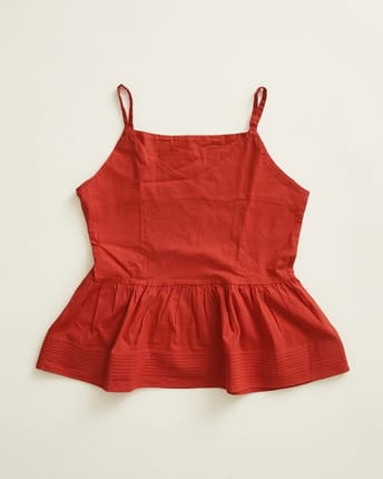 Orange Top Sleeveless Top Tank