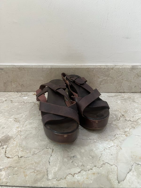 Leather Strapy Wedges, foto 2