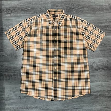 Burberry nova check shirt button