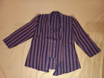 Baju Kutubaru Wanita Gagrak Jogja Kebaya Tenun Lurik Coklat
