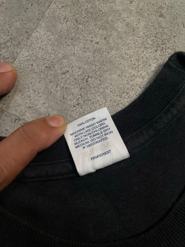 Supreme Milano Tee Black SS21, foto 4