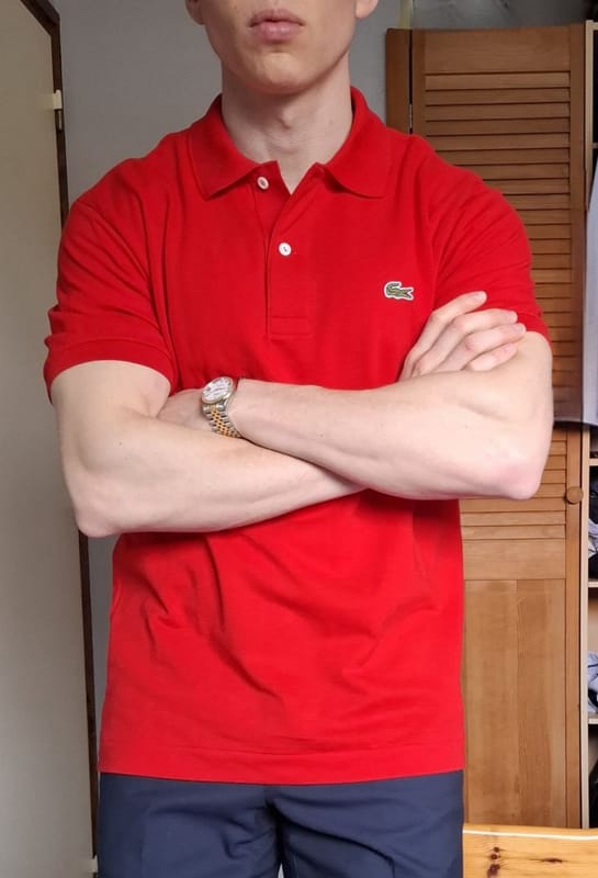 POLOSHIRT LACOSTE RED SMALL LOGO, foto 3