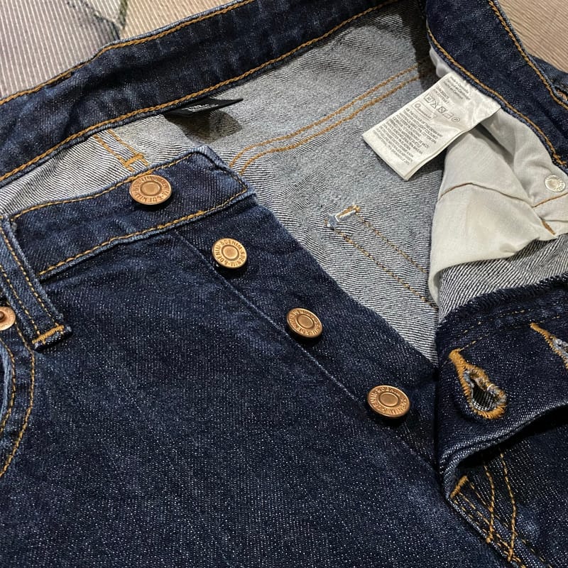 H&M Buttonfly Skinny Deep Dark Blue Jeans, foto 3