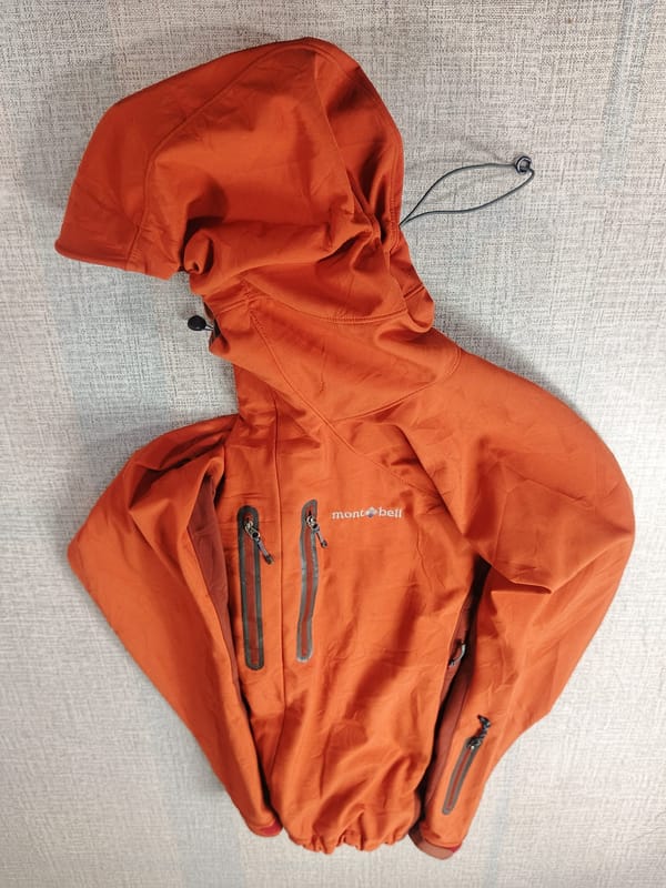 Montbell Gorpcore Sportswear Track jacket Pria orange brown, foto 10