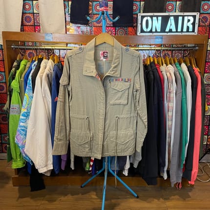 Roxy Parka M-65 Field Jacket with Back Graphic and Woven