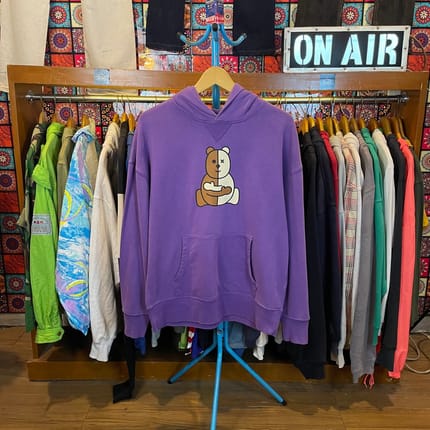 GAP x Ken Lo “More Hugs” Purple Bear Graphic Hoodie