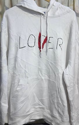 Hoodie H&M Loser/Lover White Oversized Fulltagwash