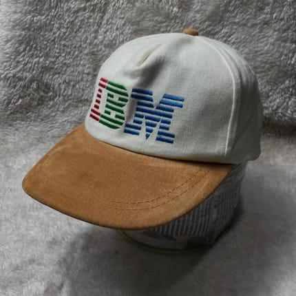 Vintage Cap / Topi Computer IBM warna coklat