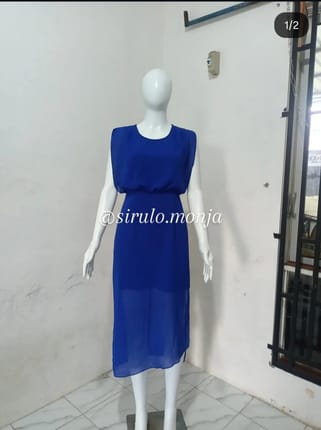 DRESS BIRU MEWAH