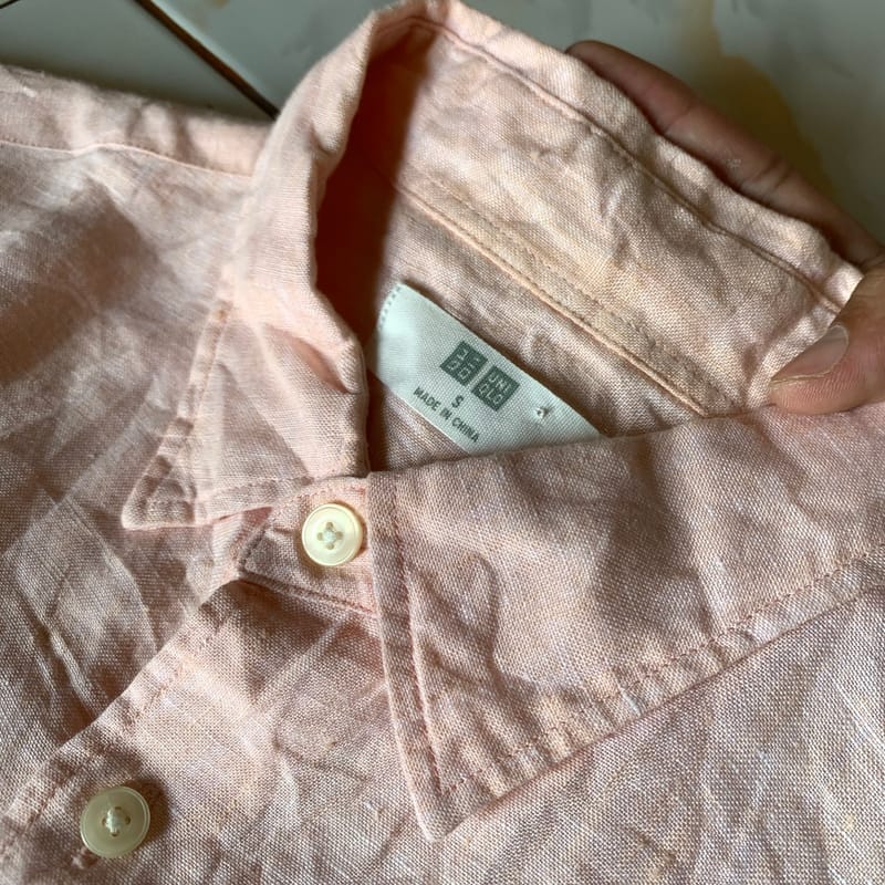 KEMEJA UNIQLO LINEN PINK, foto 2