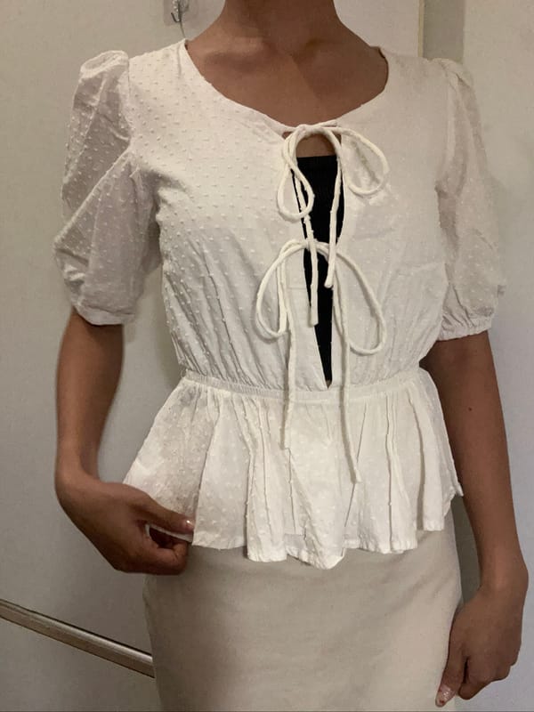 Princess Polly Peplum White Top, foto 2