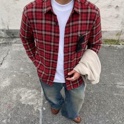 UNIQLO Plaid Flannel Shirt Size M