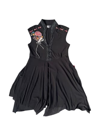 Ozz On Vkei Grunge Cheongsam Flower Dress