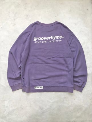 groove rhyme purple crewneck sweatshirt