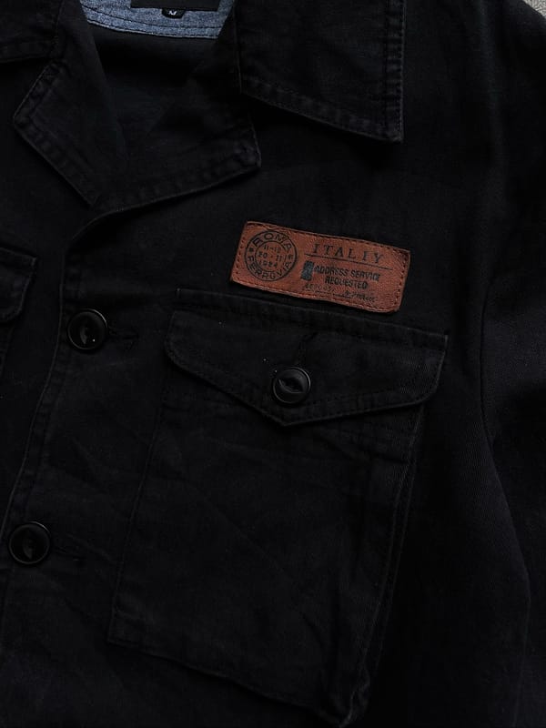 BLACK CANVAS MILITARY  JACKET FRED MELO, foto 5