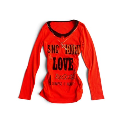 Y2K Emo Grunge Text Graphic Long Sleeve Ribbed Top