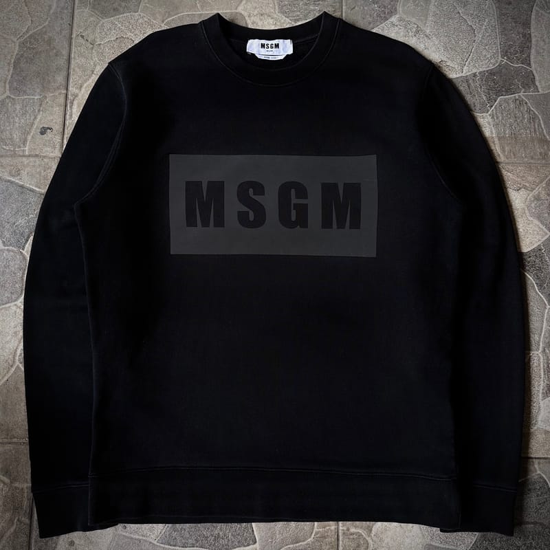 Crewneck MSGM milano logo box reflective  uk M, foto 4