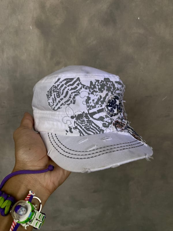Y2K Studed Cadhet Hats Fleur American Flag, foto 3