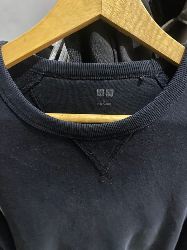 Blank Crewneck Uniqlo Black, foto 2