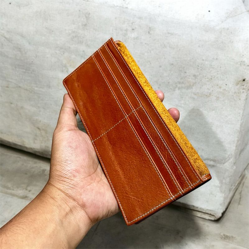 Vintage Luxury Wallet Pria tan, foto 2