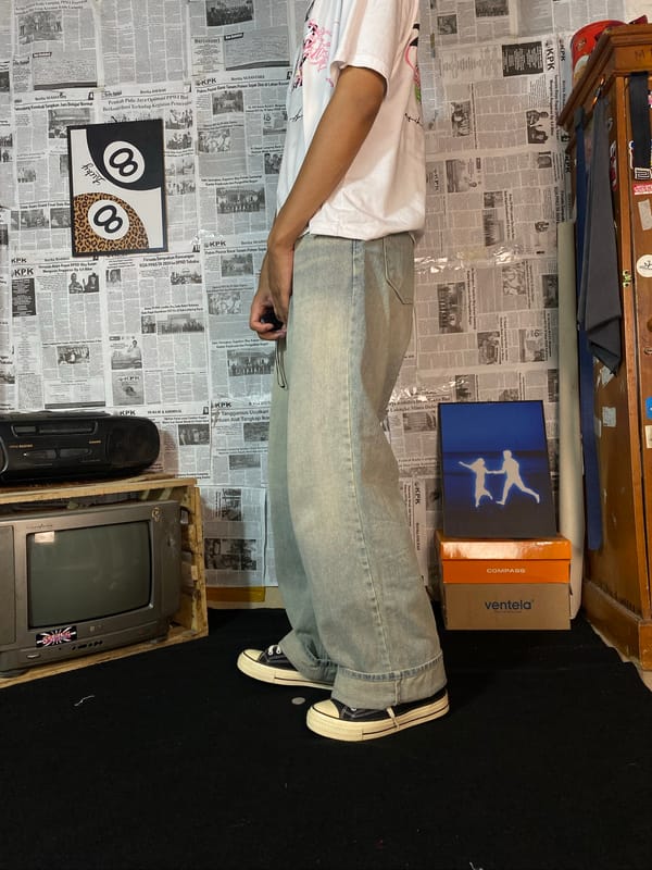 celana baggy jeans OOTJ ORGN, foto 3