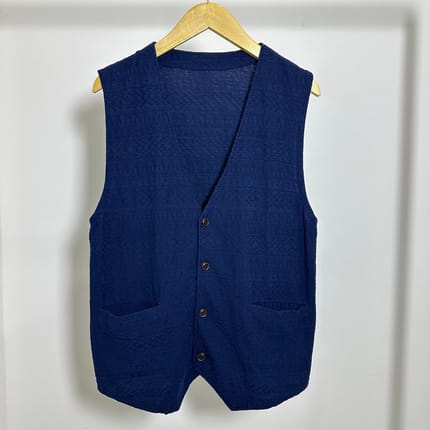 2000s ARCHIVE JAPANESE BUTTONED VEST POCKETS GANG BUSTER