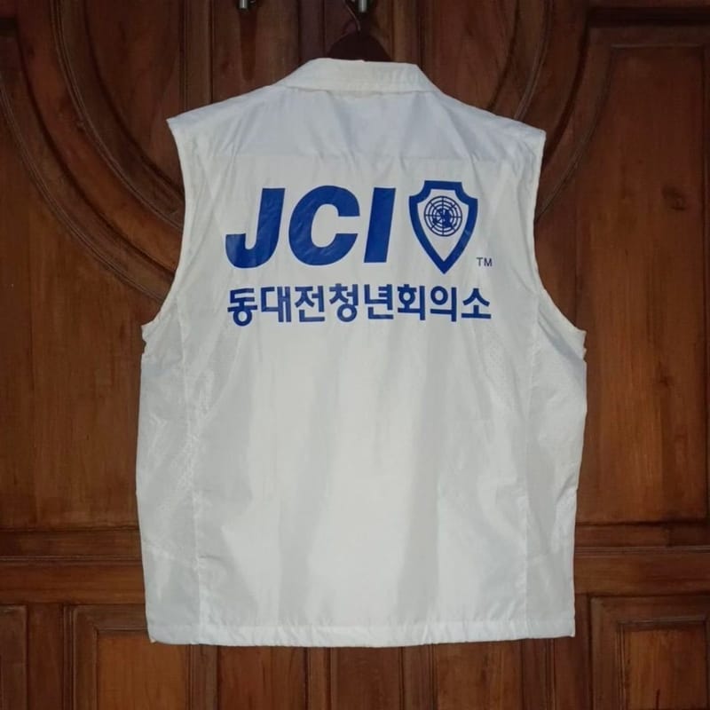 LEMARQUE Vest Parasut Pria Putih Bigsize LD 116, foto 2