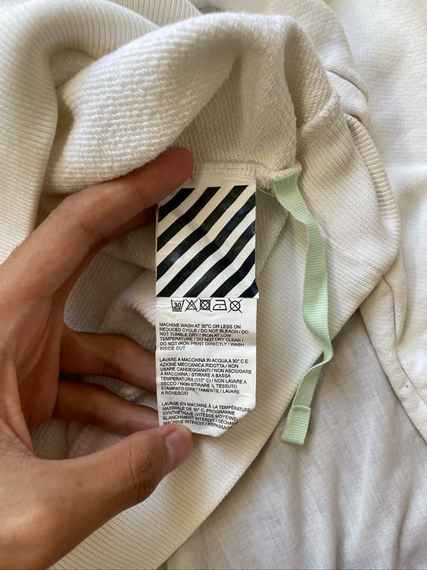 Off White Crop Hoodie, foto 5