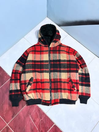 ACTIVE JACKET MELTON PLAID WOOL 3M THINSULATE