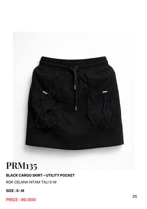 Black Cargo Skirt – Utility Pocket