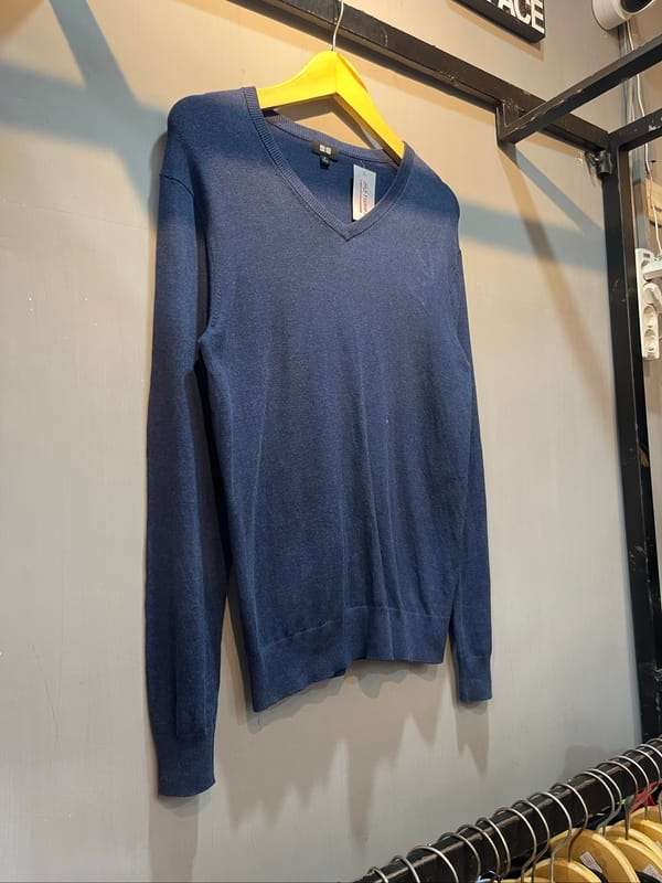 Sweater Knit Uniqlo Blue, foto 2