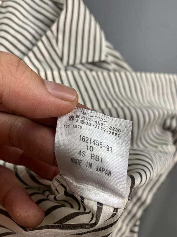 2000s Aquascutum White Horizontal Stripes Light Blazer (M), foto 10