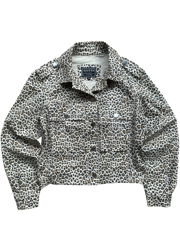 y2k leopard animal utility jacket guess not gucci prada, foto 2