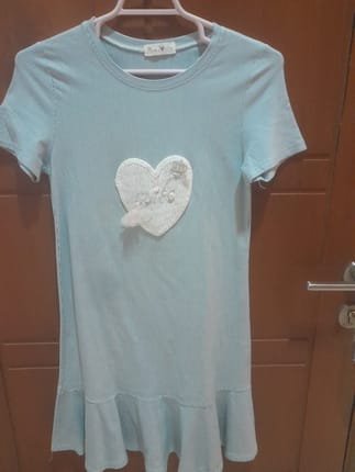 Dress terusan wanita size s / m motif heart