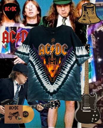AC/DC “Hells Bells Tie Dye”Official Licensed T-Shirt