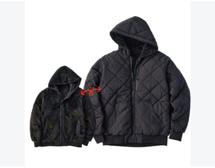 Jaket Fieldcore puffer bolak balik dengan serpa