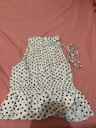 polka healter neck nude the lable