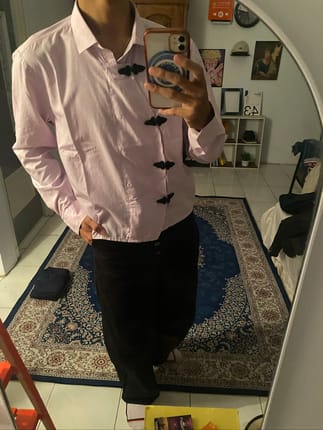 Violet Cheongsam Shirt