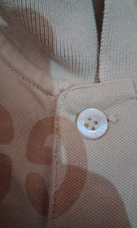 Gucci monogram tapped polo shirt brown, foto 5