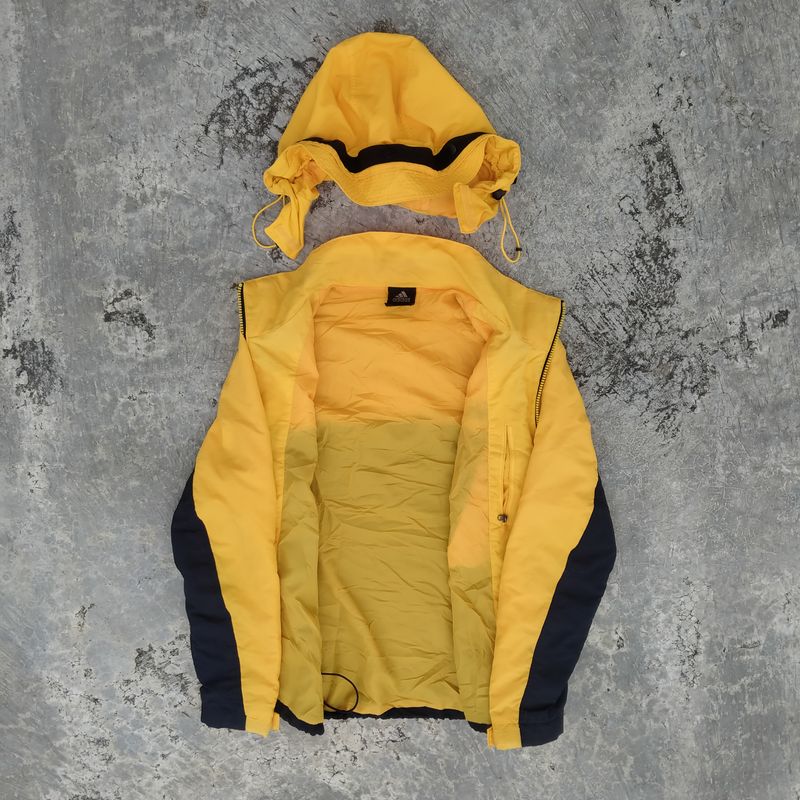 Adidas Gorpcore Casual Windbreaker Pria navy yellow, foto 4