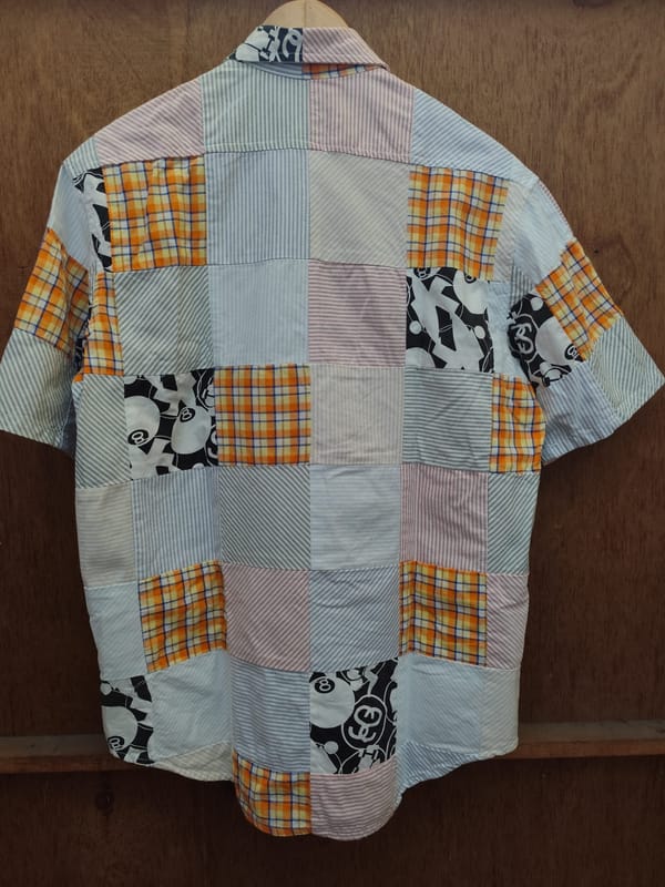 Kemeja Stussy Patchwork, foto 2