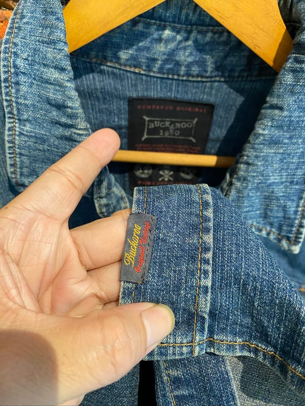 Denim shirt buckaroo western, foto 4